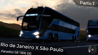 ETS2 - RIO DE JANEIRO to SÃO PAULO with the PARADISO G8 1800 DD BUS! Roads Brazil Map