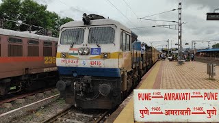 Kurduvadi To Pune Train Journey In 11406: Amravati - Pune Exp Via Akola, Latur , PUNE WDP4D