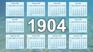 Calendar 1904