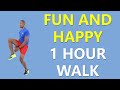 FUN and HAPPY Walk at Home Workout/ 1-Hour Walking Workout 🔥 650 Calories 🔥