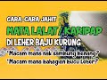 CARA JAHIT MATA LALAT / KARIPAP DI LEHER BAJU KURUNG | Step by step