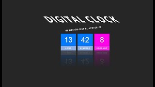 Digital Clock in JS | JavaScript Tutorials | Web Development Tutorials | Tutorials Design