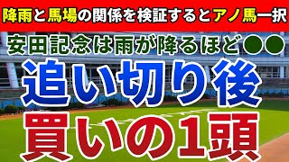 安田記念2023 追い切り後【買いの1頭】公開！週中に降雨のあった開催を徹底検証！混戦でも「馬場＋展開予測」で狙いは明確