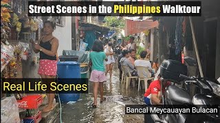 Street Scenes in Bancal Meycauayan Bulacan Philippines /Hidden life Narrow Alley Walktour /