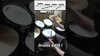 いますぐ使えるフィルイン -420個め- (タムでダブルストローク)  #shorts #drummer #drums #ドラムフィルイン #ドラムテクニック