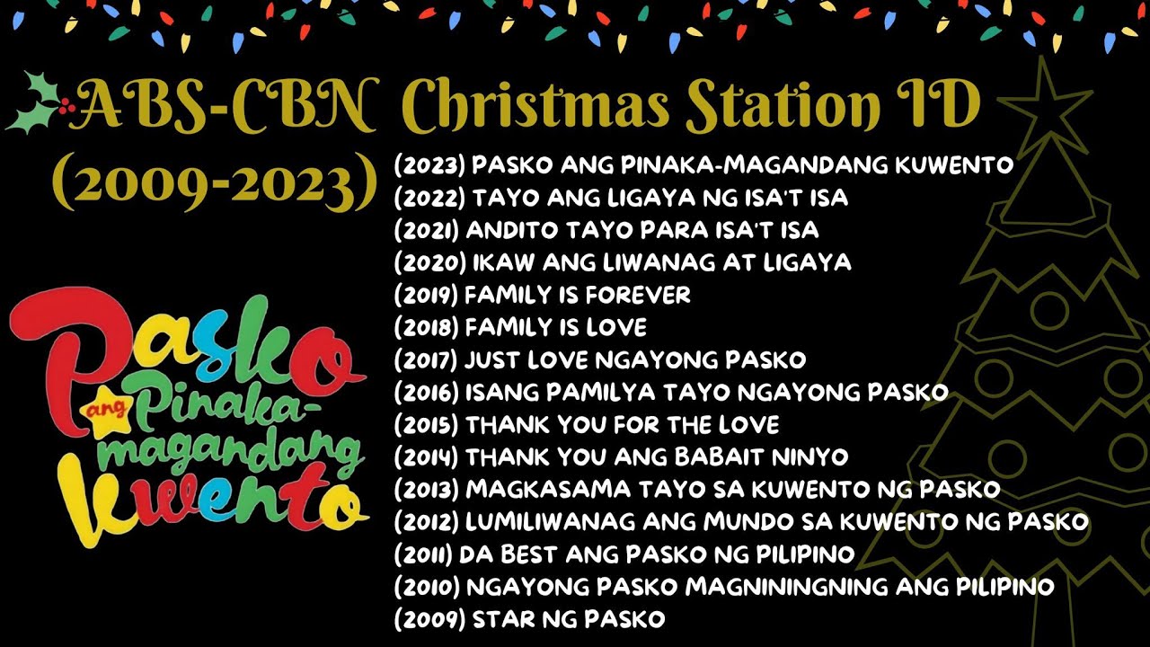 ABS-CBN Christmas Station ID Compilation (2009-2023) | HD - YouTube