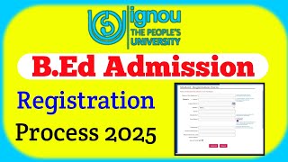 IGNOU B.Ed Admission 2025