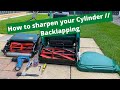 How to Sharpen a Cylinder mower // Back lapping