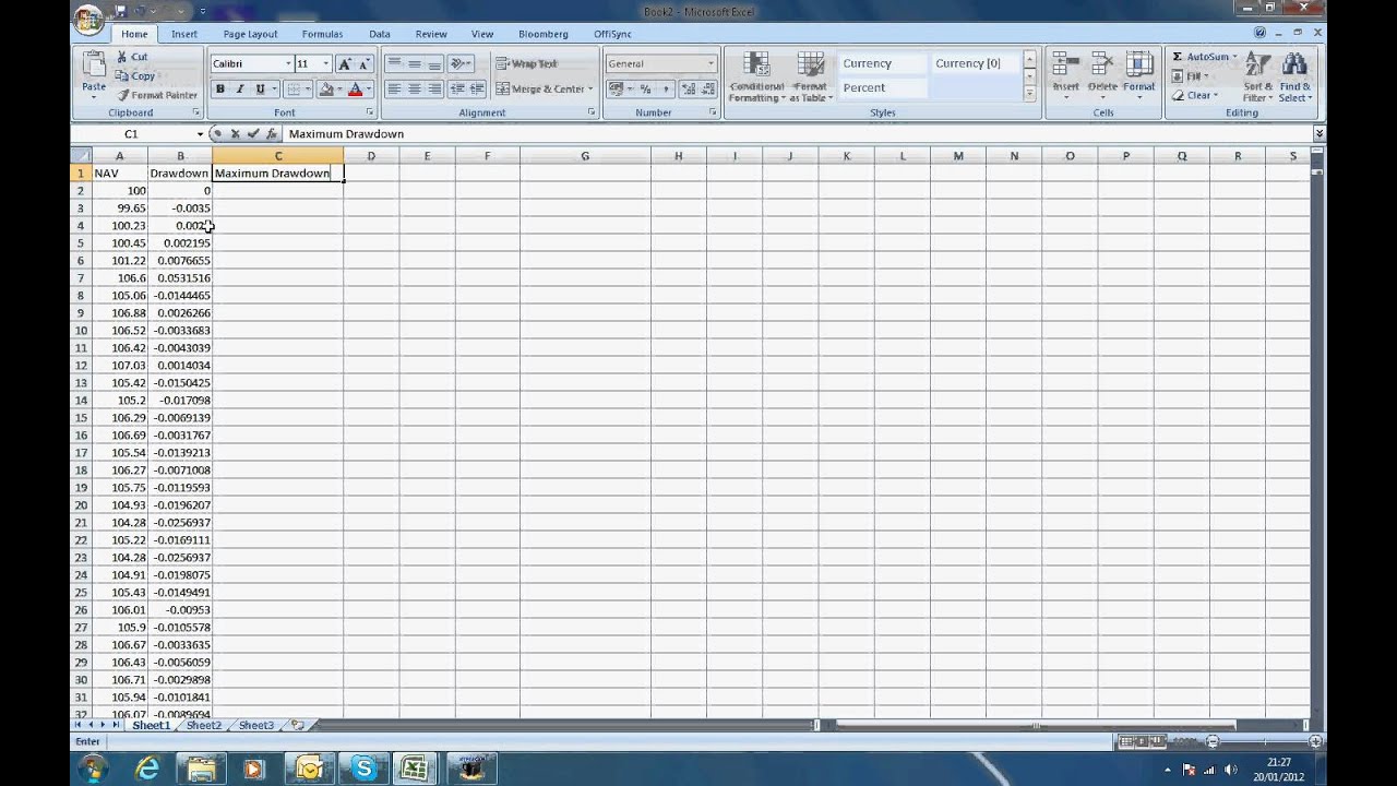 Drawdown Calculation In Excel Lakegross Drawdown Calculation In Excel Lakegross