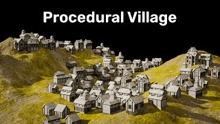 Medieval Village Generator - Blender Geometry Nodes