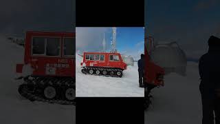 極寒大雪の山頂の雪上車・王ヶ頭ホテル　#shorts