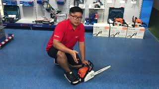 ＊小鐵五金＊STIHL MS170引擎鏈鋸使用 鍊鋸發動 Part.3 引擎發動