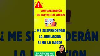 #SUSPENSION #JUBILACIONES Y #PENSIONES #empadronamiento #actualización de datos #anses