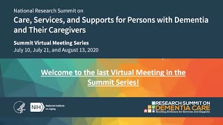 NIA’s 2020 National Research Summit on Care, Services, and Supports for Persons with Dementia