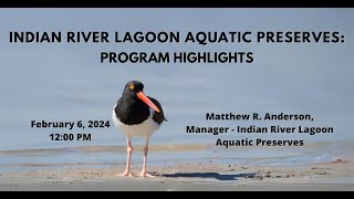 February 2024 Lagoon at Noon - Indian River Lagoon Aquatic Preserves: Program Highlights