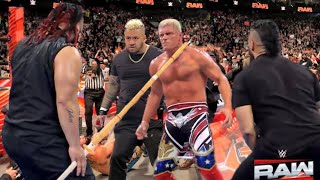 WWE 24 February 2025 Jacob Fatu \u0026 Tama Tonga Attack Solo Sikoa \u0026 Cody Rhodes Full Match on Raw