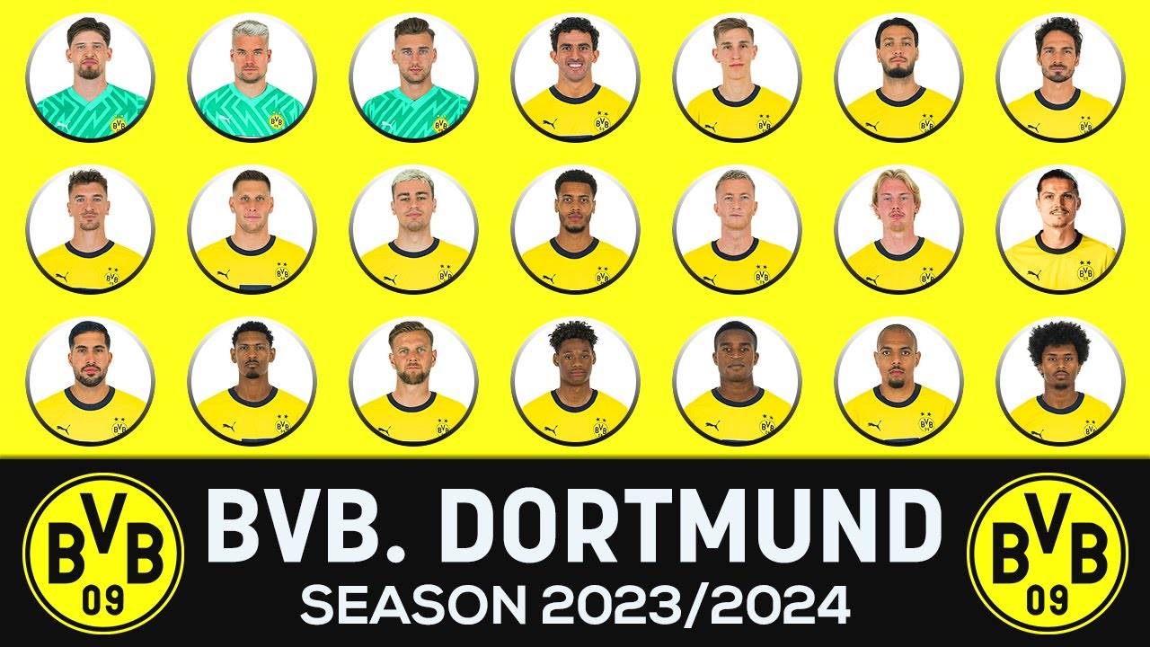 BORUSSIA DORTMUND SQUAD 2023/2024 ALL PLAYERS - BORUSSIA DORTMUND TEAM ...