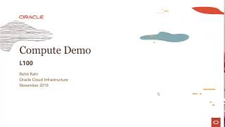 Compute Level 100 - Part 2: Demo of OCI compute service