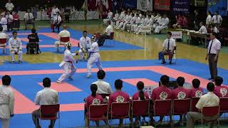 2018IH 空手 女子個人組手 一回戦 加藤彩花 大阪学芸（大阪） 対 大石彩乃 山口鴻城（山口）