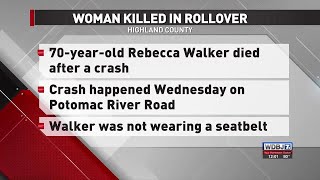 Woman Killed In Highland County Rollover