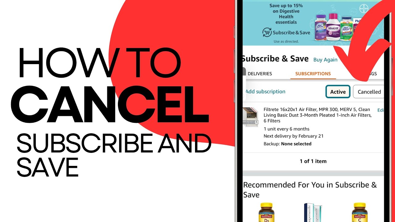 How To Cancel Amazon Subscribe And Save - Stop Item Subscriptions - YouTube