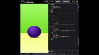 [HTML/CSS] Bouncing and rotating 3D ball