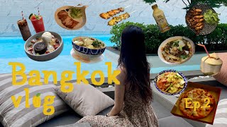 VLOG 방콕 여행 Ep.2🇹🇭 미슐랭 맛집 | 방콕 핫한 cafe & bar 추천 | 방콕 야시장 구경 | 똠양꿍으로 해장하기🍲 | 숙취 속 방콕 여행 출발🚗