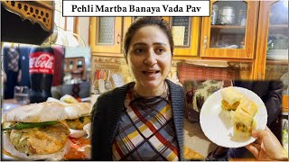YouTube Ki 5 Years Journey Pe  Ghar Main Banaya Vada Pav || Iman and Moazzam Vlog#222