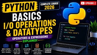 Complete Python Datatypes & Operators in Hindi 🐍 | input(), print(), Type Casting Explained #python