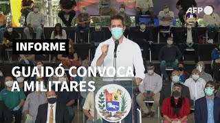Guaidó llama a militares a respaldar pacto contra legislativas en Venezuela | AFP