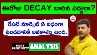 ఈరోజు DECAY బారిన పడ్డారా? | రేపటి మార్కెట్ ఏ విధంగా ఉంటుంది