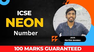 Neon Number in Java Class X ICSE 100 MARKS in 28 days Prateik Sharma by Java