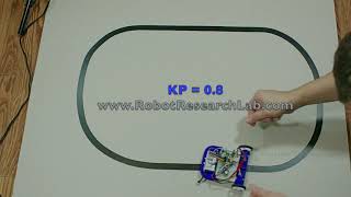 PID Line Follower Tuning KP=0.8 KD=0.0