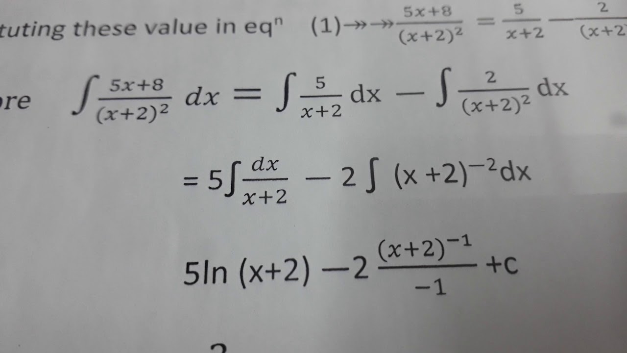 Integration By Partial Fraction - YouTube