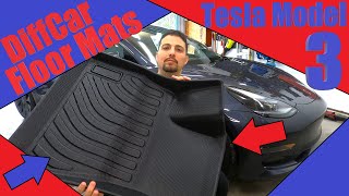 DiffCar Floor Mats For The 2021 - 2023 Tesla Model 3 | All 6 Mats For Full Coverage In Your Tesla