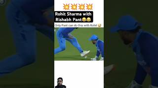 Only Pant can do this with Rohit 😅 #shorts​ #rohitpant #cricketlover #indiancricketer #rohit