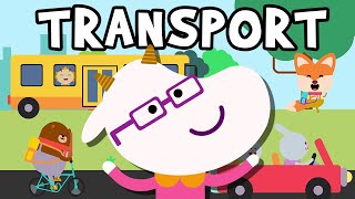 How Do You Go To School? (Transportation Song)| Wormhole English - Songs For Kids