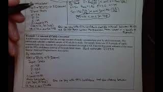 NorthArk MAT 2133 Section 7.2 Example 7-2 Confidence Intervals for Means with Known Sigma