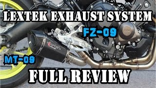 LEXTEK xp8c exhaust review mt09 fz09 fj09 tracer