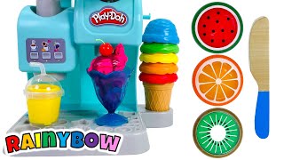 Pretend Play Toy Kitchen | Create & Learn with Play Doh Ice Cream | Preschool Le