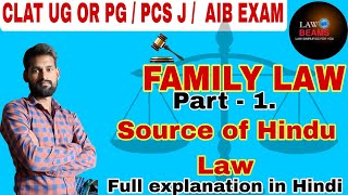 FAMILY LAW Part-1 ( Sources of Hindu law)