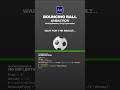 Football BOUNCE Animation - No Key frames, After Effects Tutorial #aftereffects #animation #shorts