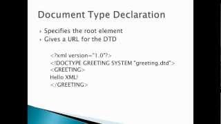 Element Declarations in DTDs podcast