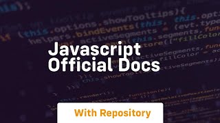 Javascript official docs