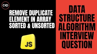 Remove Duplicates from Array in JavaScript 🔁 | DSA Interview Question #5
