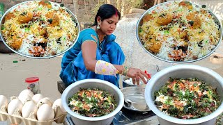 अंडा दम बिरयानी स्वादिष्ट व आसान //अंडा बिरयानी रेसिपी ll Easy Egg Dum Biryani Village Style 🌿🌿