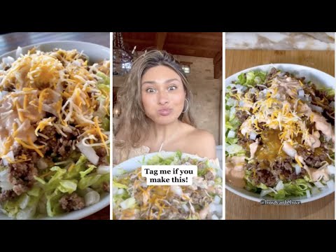 BIG MAC KETO SALAD RECIPE! EASY CHEESEBURGER SALAD AT HOME #shorts