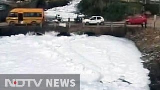 Authorities inspect Bengaluru's polluted bellandur lake