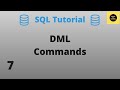 Data Manipulation Language DML Commands - SQL Basics Tutorial - Part 7