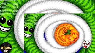 🐍wormate io ! worms zone io❤ !! pro skills gameplay #060  💕! Worms 02 viral 💥💯